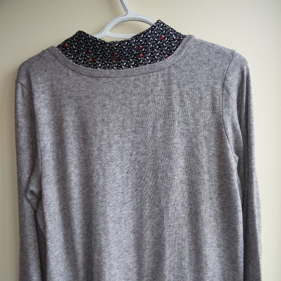 Faith and Joy Collar Gray Sweater, L - Picture 9 of 9